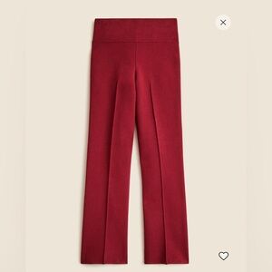 J. Crew Burgundy Cropped Straight-Leg Pants